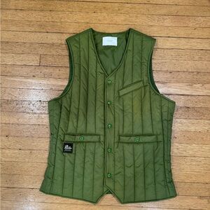 Aime Leon Dore Olive Green Quilted Vest